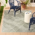 thumbnail image 2 of NICOLE MILLER NEW YORK Patio Country Ombre Geo Indoor Outdoor Area Rug, UV Fade Resistant, Low Pile, Green/Cream, 7'9"x10'2", 2 of 10