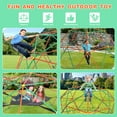 thumbnail image 3 of 10FT Jungle Gym,Climbing Dome with Hammock & Swing,Outdoor Playground Climbers for Kids 3-12, 3 of 11
