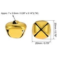 thumbnail image 2 of DIY Small Bells 20mm/0.79-Inch 40pcs  Craft Bells Bulk for Christmas Festival Party Home Bright Gold, 2 of 3