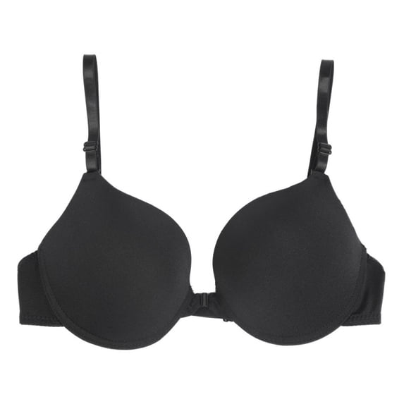 Magazine Women's Front Closure Padded Push Up Underwire Bra, Wireless Support Plunge Brassiere for Ladies