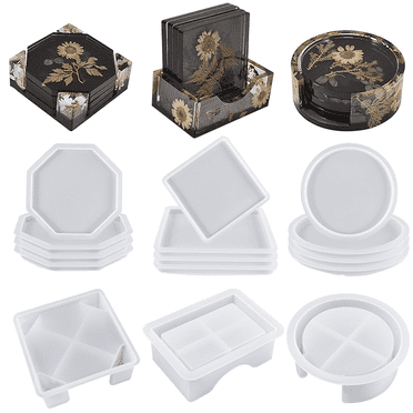 Silicone Coaster Molds for Epoxy Resin Set Silicone Molds for Crafts Beginners