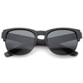 thumbnail image 1 of sunglassLA - Contemporary Wide Temple Keyhole Nose Bridge Half-Frame Sunglasses - 54mm, 1 of 4