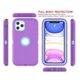 thumbnail image 2 of iPhone 11 Pro Max Cases, Sturdy Phone Case for iPhone 11 Pro Max 6.5", Tekcoo Full-Body Shockproof Protection Heavy Duty Armor Hard Plastic & Shock Absorption Rubber Rugged Bumper 3-in-1 Case Cover, 2 of 7