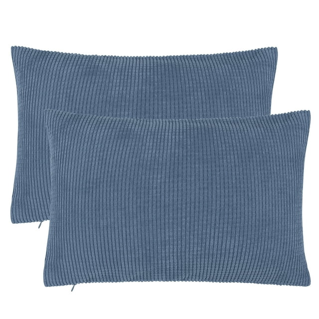Unique Bargains 2-Piece Polyester Corn Striped Cushion Covers Throw Pillow Cover