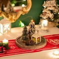 thumbnail image 3 of Hanobe Round Wooden Candle Tray: Rustic Decorative Coffee Table Tray ,11.8", 3 of 8