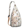 thumbnail image 1 of Bone Design Sling Backpack - Fun Dog Lover Gift, Fashionable Crossbody Pack with Multiple Pockets, 1 of 4