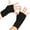 Black, variant on Visland Women Half Finger Knitted Gloves, Soft Winter Hand Arm Wrist Warm Solid Color Fingerless Thumb Hole Mittens