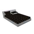 thumbnail image 2 of Ambesonne Art Deco Fitted Sheet & Pillow Sham Set, Black Vintage Line Shells, Queen, Black and Sand Brown, 2 of 2