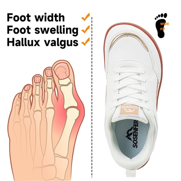 Sosenfer Barefoot Shoes Women,Wide Toe Box Zero Drop Womens Shoes,Slip on Tennis Shoes Non-Slip Lightweight Walking Shoes,Casual Sneakers for Women