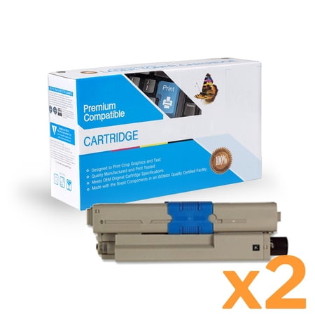 Cartridge compatible with OKI 44469801 (Type C17) Compatible Toner- Black 2-pack!