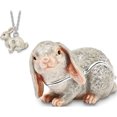 thumbnail image 4 of Fashion Bejeweled Phoebe Floppy Ear Bunny Trinket Box (2.8 X 1.8) Made In China bj4012, 4 of 5
