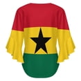 thumbnail image 6 of Presidential Standard Of Ghana Women's V-Neck Blouse With 3/4 Ruffled Bell Sleeves Casual Top Ladies Blouses, 6 of 7
