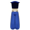 thumbnail image 2 of Eandarui Boys Kids 2Pcs Fairytale Arabian Prince Outfits Braided Trimming Vest and Bloomers Harem Pants Set Royal Blue 14, 2 of 5