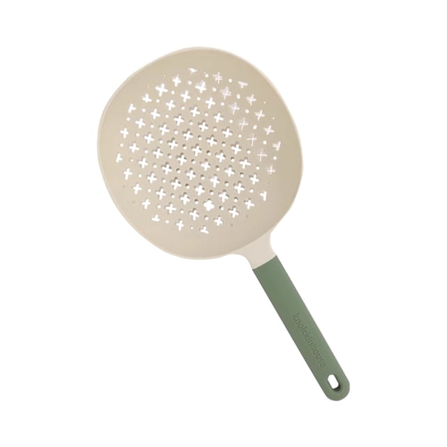 Household Long-Handle Plastic Colander, Mesh Strainer for Noodles, Dumplings, and Vegetables, Ergonomic Filter Spoon with Durable Design, Easy to Hang and Store