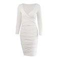 thumbnail image 5 of Ketyyh-chn99 Robes pour Femmes Robe Cocktail Élégante Invitée de Mariage Soirée Fête Robe Formelle Sans Manches Robes Blanc,G, 5 of 5