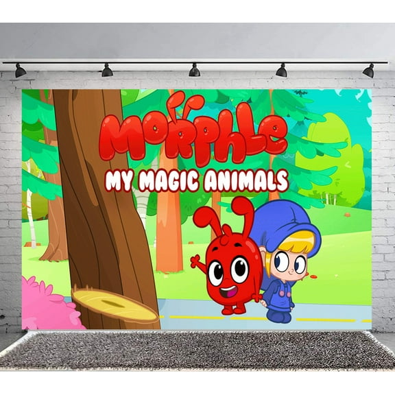 Morphle Backdrop Banner Party Supplies Poster Movie Theme Background for Photography Birthday Decorations