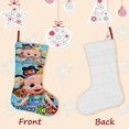 thumbnail image 3 of Loo Loo Kids Tema: Calcetines de Navidad, fino lino blanco para colgar en escaleras y chimenea, decoración navideña para el hogar, regalo de Navidad. 45cm × 32cm, 3 of 5