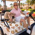 thumbnail image 3 of Golf Cart Seat Covers for 2 Seater,Christmas Gingerbread Microfiber Cart Seat Towel Blanket,Xmas Winter Cute Cane Candy Tree Absorbent Breathable NonSlip Bench Seats Protector for Golf Course 51"x31", 3 of 9