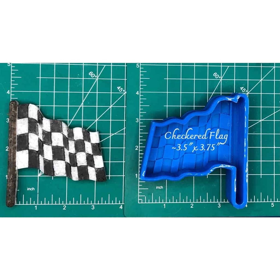 Checkered Flag Silicone Freshie Mold