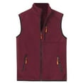 thumbnail image 2 of RYDCOT Men's Lightweight Softshell Vest Windproof Zipper Pocket Sleeveless Jacket for Travel Hiking Running Golf Red, 2 of 8