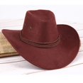 thumbnail image 2 of Sombrero de vaquero occidental de primavera y verano para hombres y mujeres, para exteriores, de gran tamaño, para ocio, parasol, sombrero de vaquero de viaje, sombrero de playa., 2 of 6