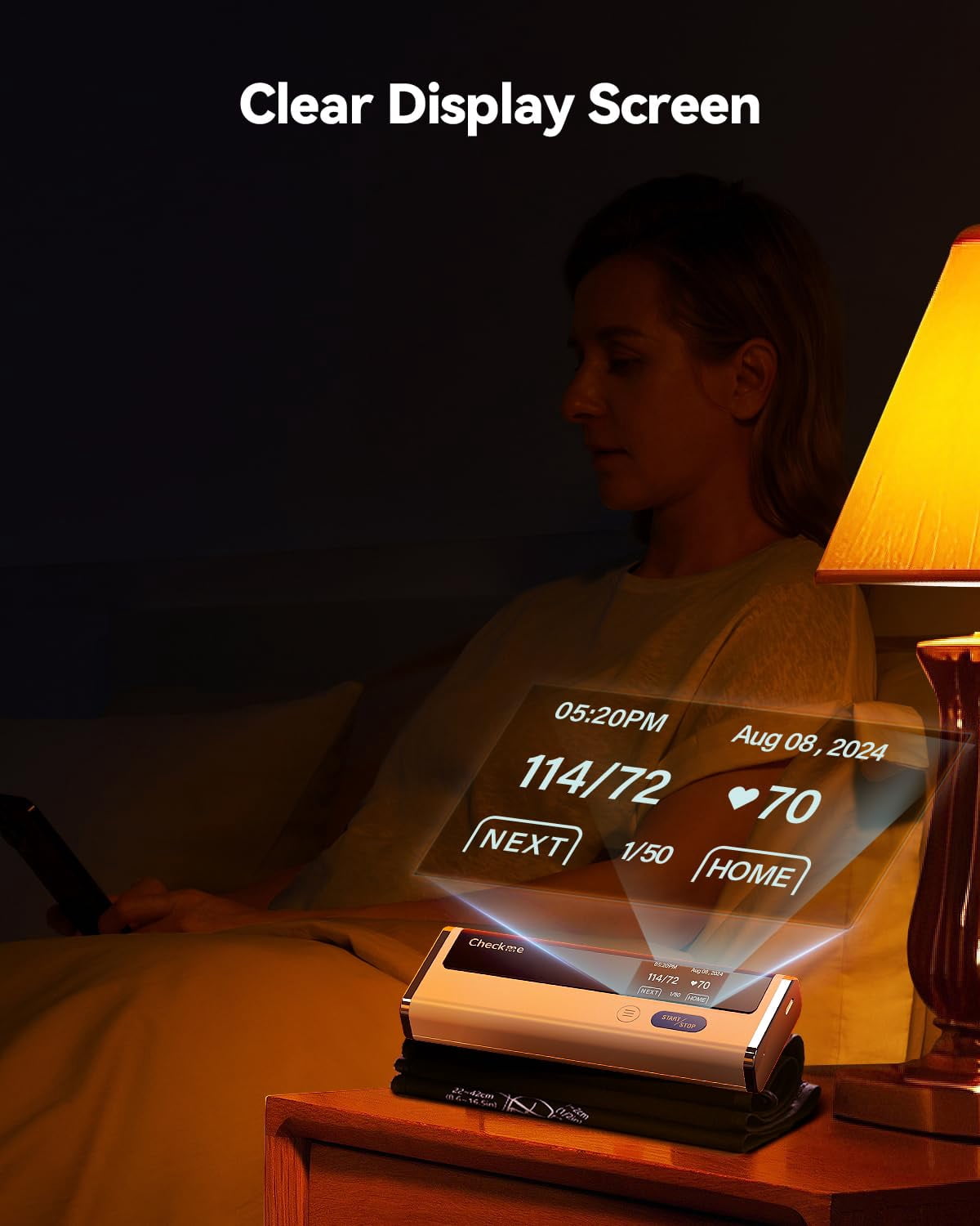 Open Box Checkme Armfit Smart Blood Pressure Monitor, Wireless Upper Arm Cuff Bluetooth BP Machine