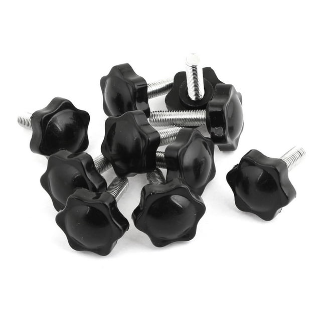 10 Piezas M8 x 30mm Tornillo de Sujeción con Cabeza Hexagonal de 32mm Negro