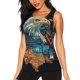thumbnail image 1 of Fotbe Stained Glass Eagle USA Blusas Sin Mangas para Mujer – Estilo Casual, Corte Suelto, Slim-Fit, Cuello Redondo Deportivo, Tops de Verano para Gimnasio y Yoga-Medium, 1 of 7