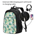 thumbnail image 2 of Balery Lotus Flower1 Mochila con carga USB para hombre y mujer - Mochila impermeable y antirrobo para laptop con puerto USB para viajes, trabajo, 2 of 7