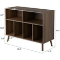 thumbnail image 3 of Cozy Castle Record Player Stand, Turntables Stand with Vinyl Record Storage Holds up to 350 Albums, Record Stand Table for Bedroom, Living Room, Office, Brown, 3 of 9