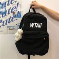 thumbnail image 4 of Mochila escolar femenina, mochila de escuela secundaria, mochila de lona sencilla y combinable para estudiantes de secundaria, moda, 4 of 5