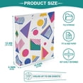 thumbnail image 3 of FORMRS 3 Ring Binder with Pockets 1.5" D-Rings Clip Board 200 Sheets Capacity, Green Retro Shapes, 3 of 8
