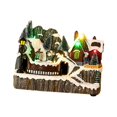 thumbnail image 2 of Adorno de casa de música navideña, decoración de tren en miniatura, figura luminosa para casa, accesorios para fotos de hogar de Navidad, invierno niño, 2 of 8