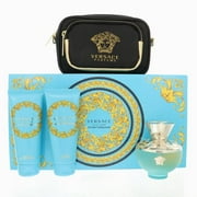 Versace Dylan Turquoise Pour Femme Eau De Toilette 4-Pcs Set  / New With Box