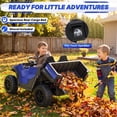 thumbnail image 6 of Wisairt 24V Kids Golf Cart, 4WD 2-Seater Electric Ride On Car for Big Kids, 4×200W Motors, Ages 3-8, Remote Control, Detachable Awning, Electric Dump Bed & Shovel, Blue, 6 of 12
