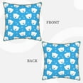 thumbnail image 3 of Fotbe Cute Polar Bear Pattern Velvet Decorative Throw Pillow Covers with Elegant Piping, Soft Plush Cushion Cover for Sofa, Bed, Car, Office-20"x20", 3 of 8