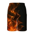 thumbnail image 5 of cllios Men's Swim Trunks No Liner,9 Inch Quick Dry Board Shorts Big and Tall Hawaiian Bathing Suits Swimwear Trendy Flame Printed Beach Shorts with Pockets, 5 of 5