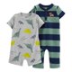 thumbnail image 1 of Set De 2 Romper Carter's Niños 18M Estampado dinosaurios Gris, 1 of 4