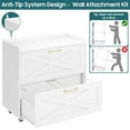 thumbnail image 6 of Lateral File Cabinet with Charging Station for Letter/Legal/A4 Size Hanging Files, Large Wood File Storage Cabinets Printer Stand for Home Office, 6 of 14