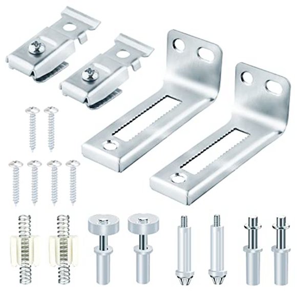 Kit de ReparacióN Herrajes para Puertas Plegables, ClóSet 3/8 Pulgada Grosor, con Pivotes Superior e Inferior, Rueda GuíA