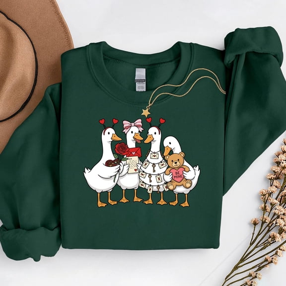 Valentine Goose Love – T-Shirt, Hoodie & Sweatshirt – Romantic Apparel – Perfect for Couples