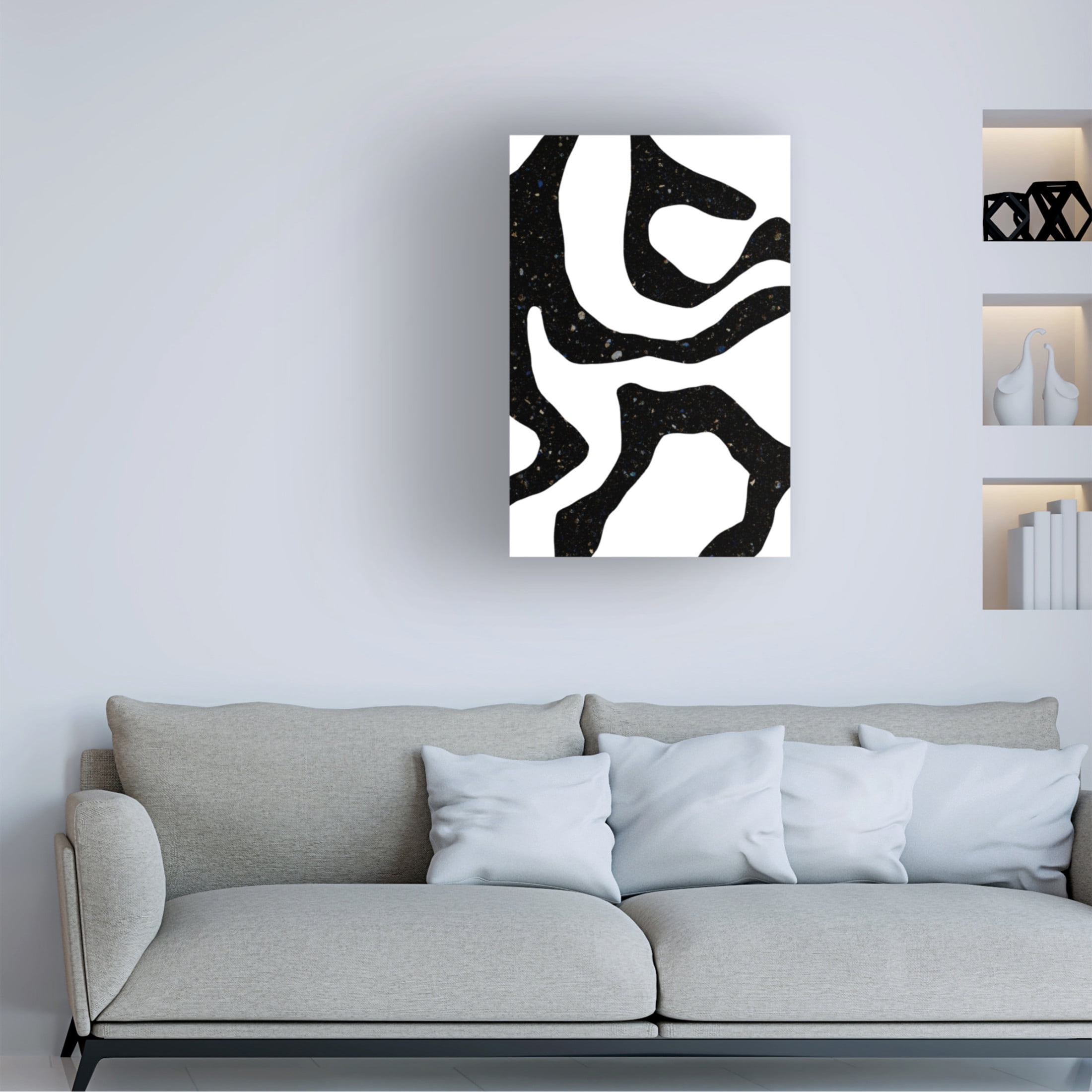 Trademark Fine Art uplusmestudio Black Gems Canvas Wall Art