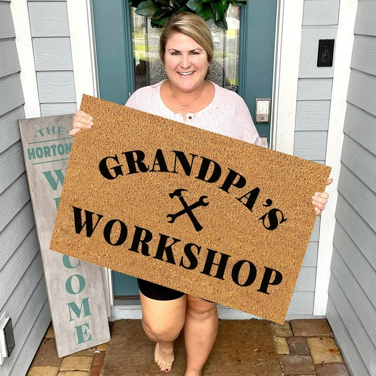 Personalized Doormat Garage Tools