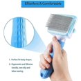 thumbnail image 3 of Dog Comb Brush, Cat Hair Brush, Pet Grooming Brush, Daily Use to Clean Loose Fur & Dirt, Great for Dogs and Cats With Medium Long Hair - Blue, 3 of 5