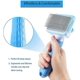 thumbnail image 3 of Dog Comb Brush, Cat Hair Brush, Pet Grooming Brush, Daily Use to Clean Loose Fur & Dirt, Great for Dogs and Cats With Medium Long Hair - Blue, 3 of 5