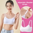 thumbnail image 5 of Big Kids Training Bras for Girls Ages 10-16 Cotton Breathable Wireless Adjustable Straps Lightly Padded First Bra Teen Sports Bra, 5 of 6