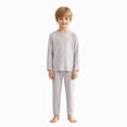 thumbnail image 5 of masbird Toddler Girls Boys Pajamas Cotton Kids 2 Piece Solid Color Pjs Sleepwear Clothes Sets Fall Winter 6-12 Months 12-24 Months 2t 3t 4t 5t 6t 7t 8t 9t Children(Grey,7-8 Y), 5 of 7