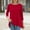 Rouge, variante sur Babysbule T-Shirt Décontracté pour Femme à Manches 3/4, Col Rond, Blouse Ample, Haut de Mode Doux et Confortable pour la Maison et le Quotidien
