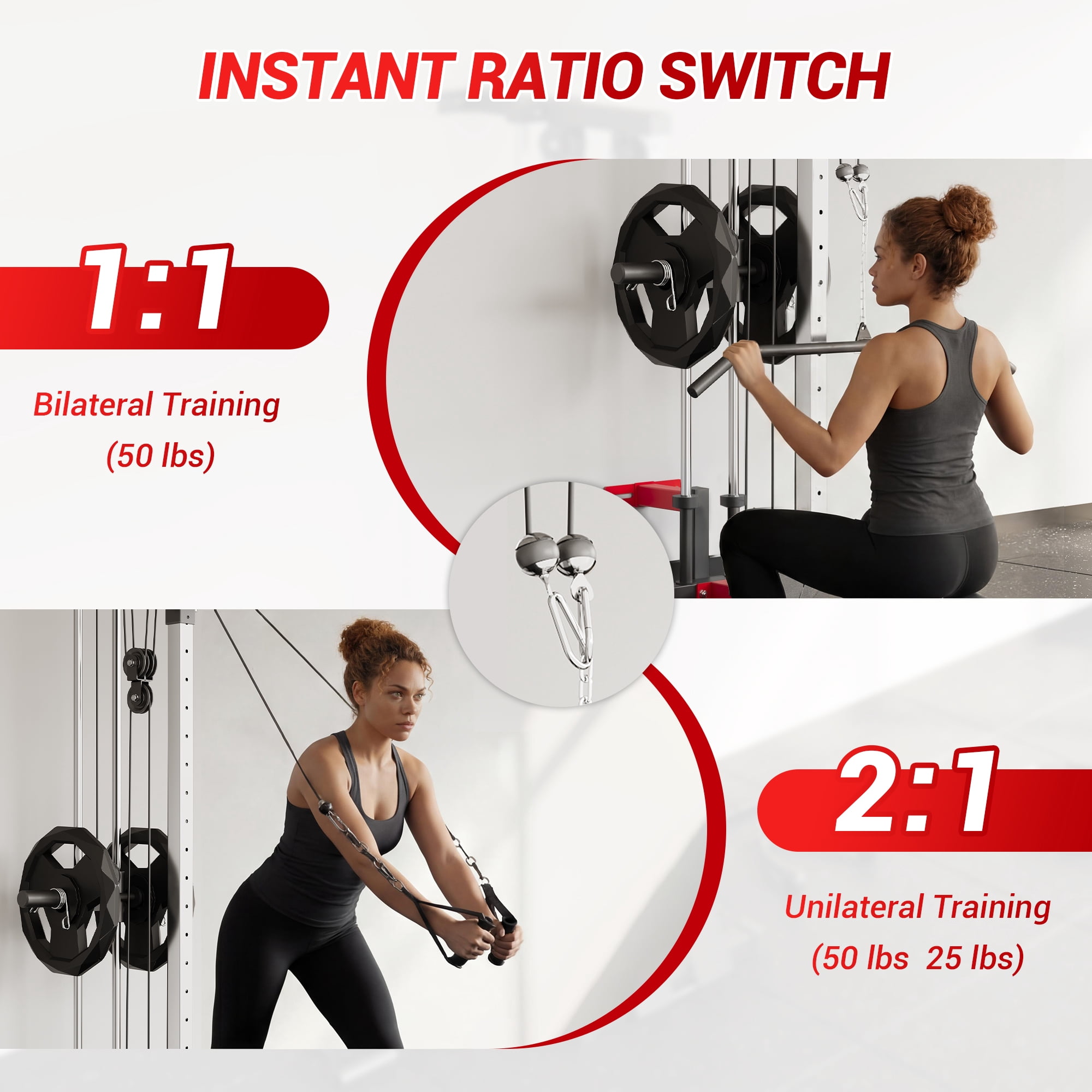 Wall-Mounted Cable Station – Dual Pulley Crossover Machine with Tricep Rope, T-Bar, Lat Pulldown Bar & Foot Board for Home Gym Strength Training