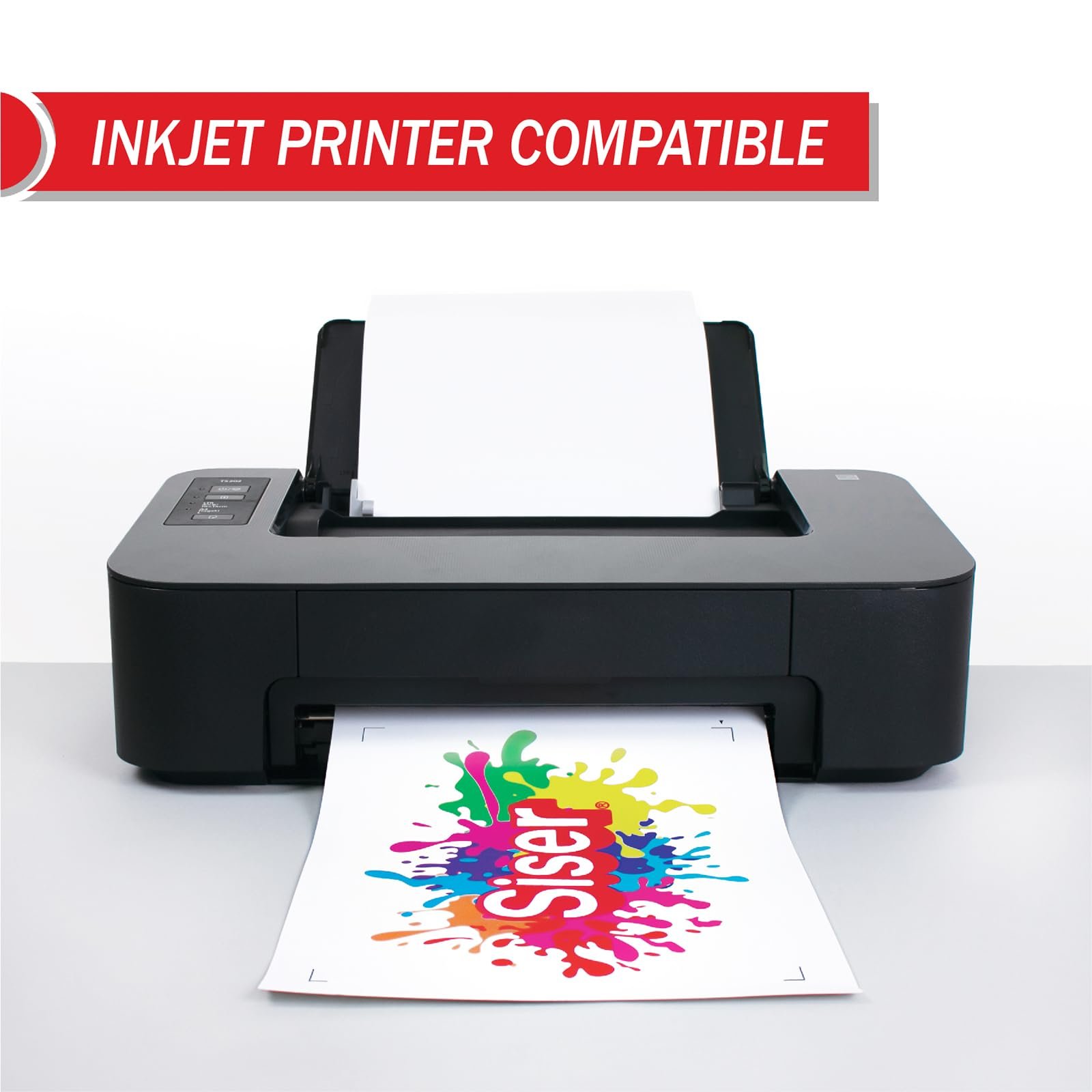 Siser EasyColor DTV, 11" x 16.5" Sheets 25 Pack - Inkjet Printer Compatible Heat Transfer Vinyl - Iron On Direct-to-Vinyl Transfers for T-Shirts, Accessories, and More